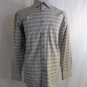 JOSEPH ABBOUD MENS DRESS SHIRT GRAY WHITE